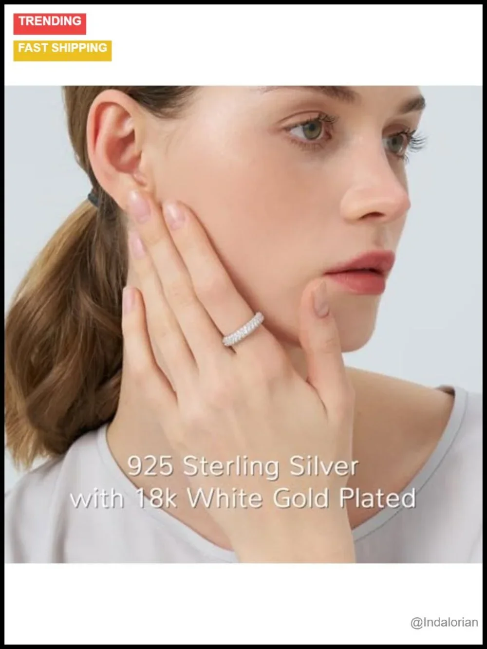 N/A sparkling moissanite